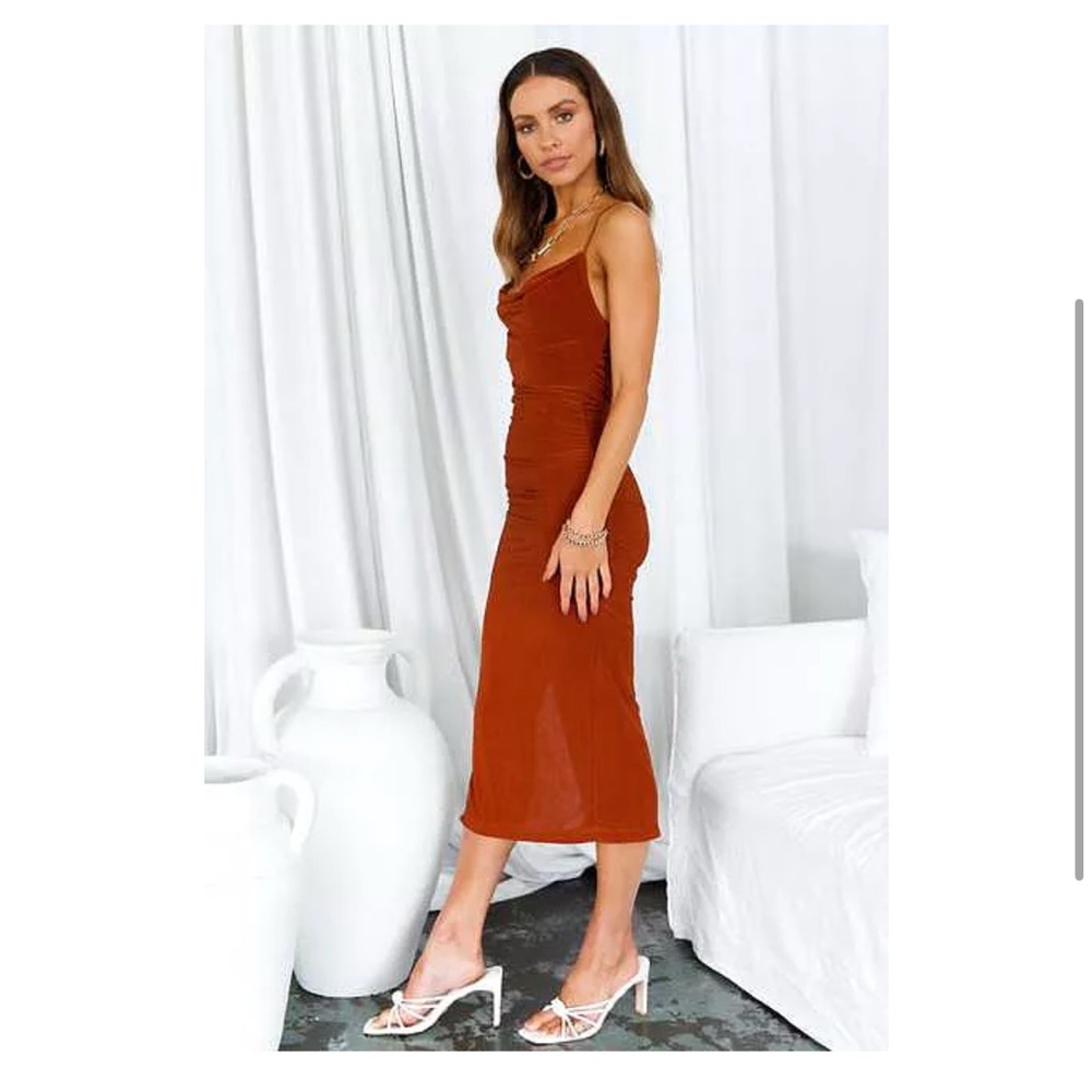 Hello Molly Terracotta Midi Dress